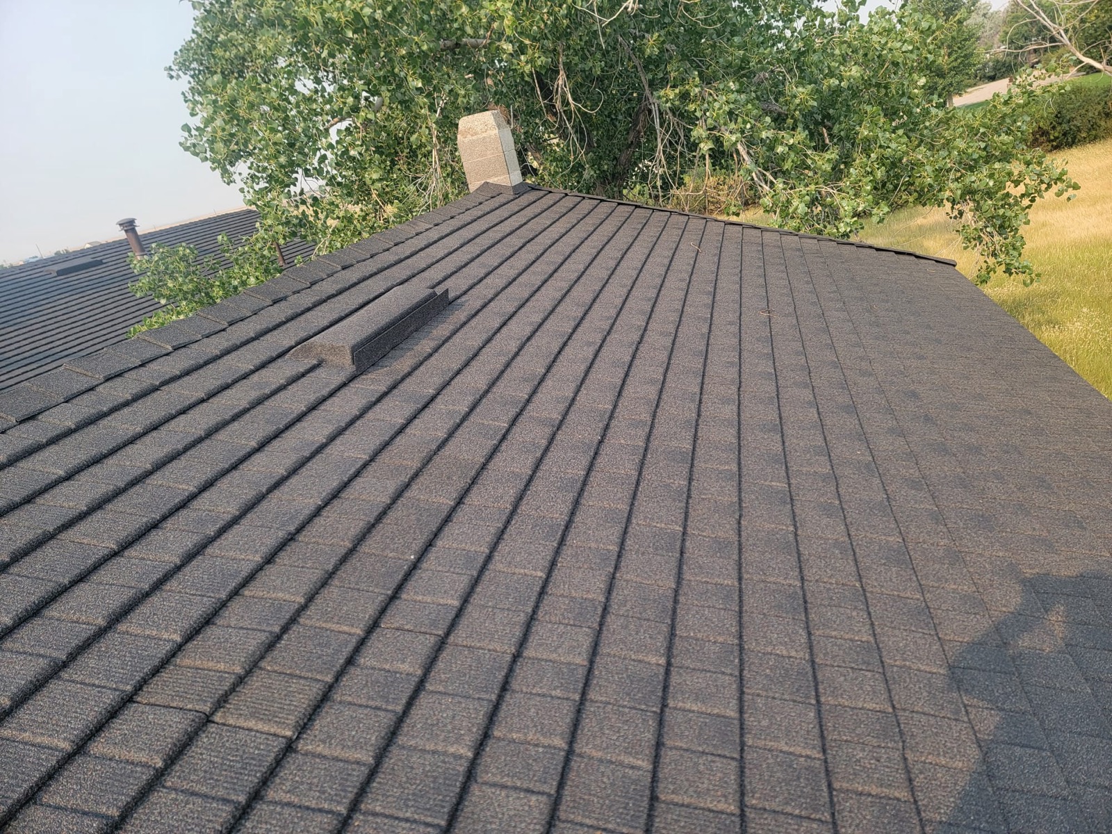 Weatherwood Slate Shingle installed on a real home roof